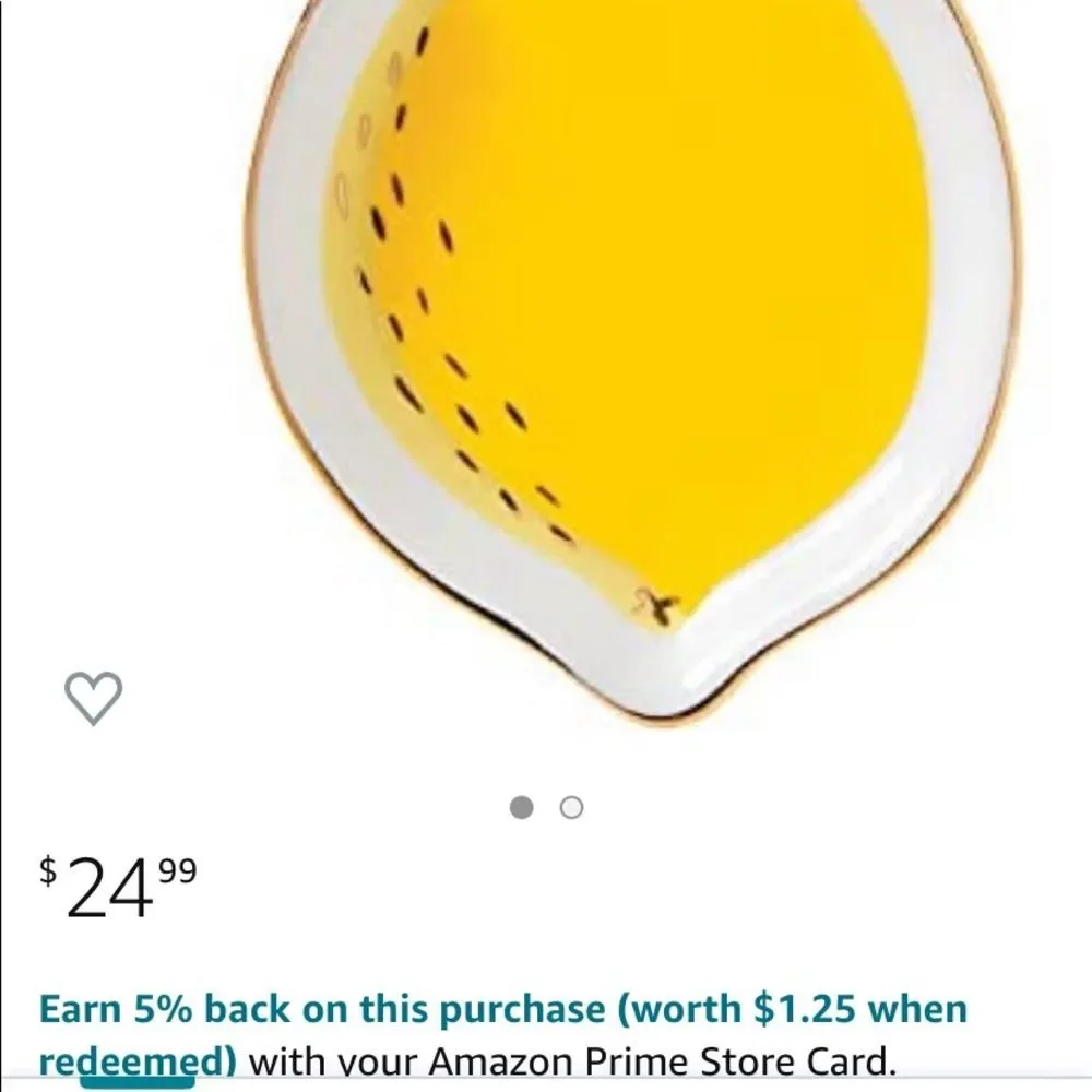 LEMON CERAMIC TRINKET DISH YELLOW NWT - Picture 7 of 8